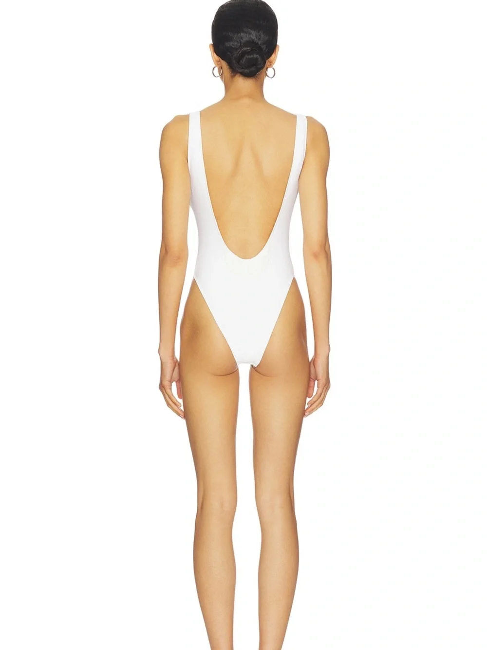 For Love & Lemons White Lace-Trim One-Piece Swimsuit